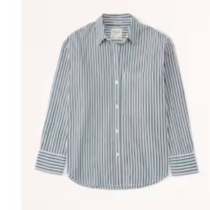 NWT ABERCROMBIE & FITCH | OVERSIZED POPLIN BUTTON UP